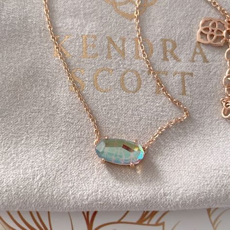 Nwot Kendra Scott Ever Dichroic Glass Rose Gold Plated Necklace 15”L With 2” Extender Never Worn!! Comes With Card & Dust Bag. Glass Rose, Dichroic Glass, Kendra Scott Jewelry, Glass Color, Gold Plated Necklace, Kendra Scott, Rose Gold Plates, Colored Glass, Pink And Gold