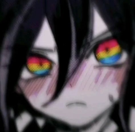 Icons Lgbt, Anime Pfp, Profile Pics, Danganronpa, Profile Pictures, Anime Icons, Black Hair, Wattpad, Rainbow