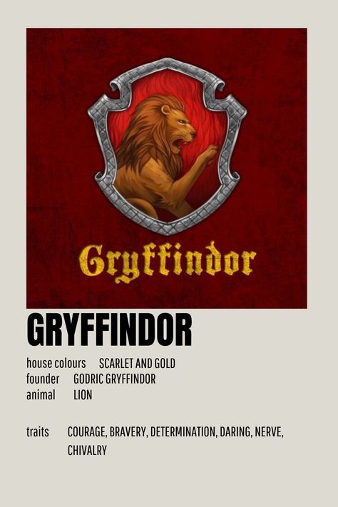 Gryffindor Poster, Hogwarts Journal, Simplistic Posters, Hogwarts Poster, Harry Potter Painting, Harry Potter Hogwarts Houses, Harry Potter Poster, Film Posters Minimalist, Harry Potter Wedding