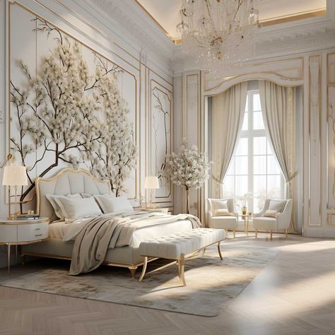 Crafting Serene Elegance in Your Bedroom Design • 333+ Images • [ArtFacade] New Classic Bedroom, Bathroom Designs Ideas, Classic Bedroom Design, Bedroom Ideas Luxury, Wallpaper Design For Bedroom, Bold Bedroom, Bedroom Decor For Couples, Luxury Bedroom Master, Classic Bedroom