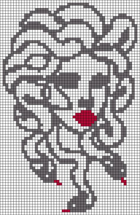 Alpha pattern #139325 | BraceletBook Medusa Cross Stitch, Deity Work, Sketch Outline, Silhouette Sketch, Pixel Art Grid, Graph Paper Art, Knitted Wit, Alpha Pattern, Graph Paper