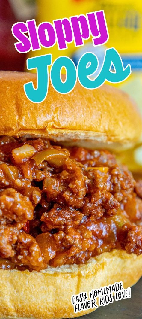 Easy Sloppy Joes - Sweet Cs Designs Sweet Sloppy Joe Recipe, Sweet Sloppy Joes, Easy Sloppy Joes, Sloppy Joe Recipe Easy, Sweet Potato Chips Baked, Sloppy Joes Easy, Loose Meat Sandwiches, Gluten Free Buns, Sloppy Joes Recipe