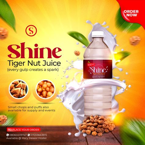 Tiger Nut Drink, Tigernut Drink, Label Kemasan, Tiger Nut Milk, Juice Design, Tiger Nut, Poster Reference, Milk Benefits, Food Flyer