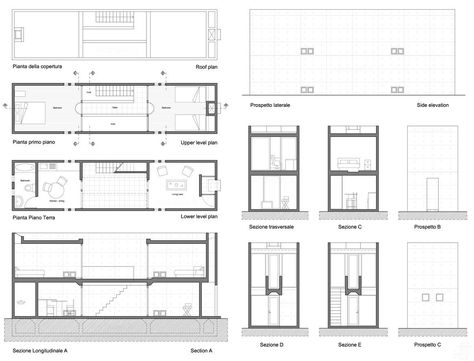 Tadao Ando, Row House in Sumiyoshi (Azuma House), personal residence in Sumiyoshi-ku, Osaka, Japan. Tadao Ando House, Azuma House, Artistic Homes, Koshino House, Japanese Small House, Tadao Ando Architecture, Row House Design, Architecture Portfolio Design, Japan Architecture