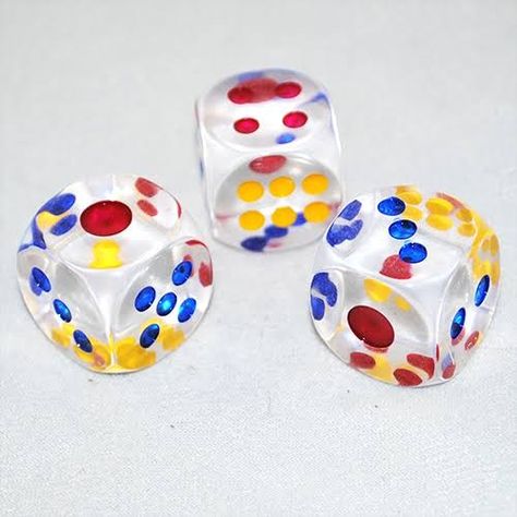 6 Sided Dice, Marble Art, Muffin Pan, Rounded Corners, The 4, 1 Inch, Dots, Stripes, Beads