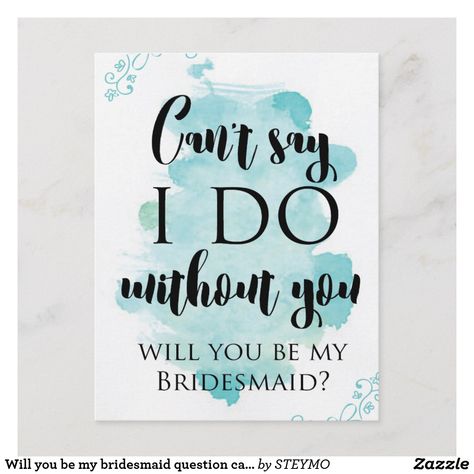 Bridesmaid Question, Funny Bridesmaid Proposal Cards, Funny Bridesmaid Proposal, Wedding Invitation Stationary, Postcard Wedding Invitation, Bridesmaid Funny, Be My Maid Of Honor, Asking Bridesmaids, Bridesmaid Thank You