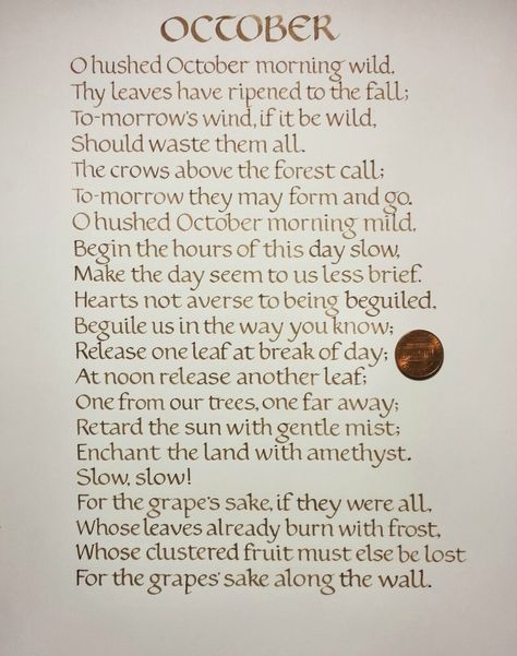 by Robert Frost October By Robert Frost, October Robert Frost, Fall Poems, Autumn Poem, Autumn Poems, Magic Things, Victorian Halloween, Childrens Poems, Meaningful Poems