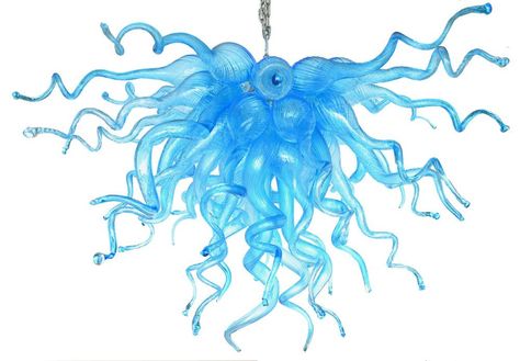 Smarted Blue Modern Hand Blown Glass Chandelier Crystal Light Chihuly Chandelier, Art Glass Lighting, Hand Blown Glass Chandelier, Blown Glass Lighting, Blown Glass Chandelier, Hand Blown Glass Art, Crystal Chandelier Lighting, Modern Crystal Chandelier, Blown Glass Art