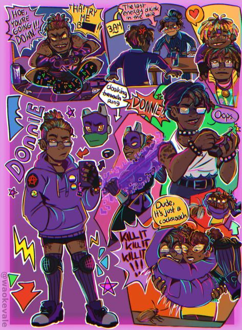 Rottmnt Donnie Fanart Human, Rottmnt Human Donnie, Rottmnt As Humans, Rottmnt Fashion, Rottmnt Human Au, Human Rottmnt, Rottmnt Human, 2018 Tmnt, Donnie Fanart