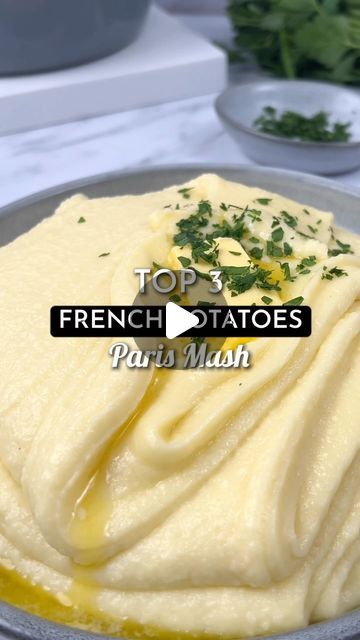 Isabelle Dunn | French Recipe Videos on Instagram: "French Potato Series (3/3): Paris Mash 🇫🇷🥔 Here’s the recipe + tips👇🏼 📍SAVE & SHARE Welcome back to the final episode of my 3x part series - all about French-style potatoes! Today, I am sharing my classic Paris Mash, or Pomme puree, as we call it in France. 👩🏻‍🍳There are 3 secrets to a successful silky smooth and creamy mash: 1. Limit the moisture - Boil or steam your potatoes before peeling them, or bake and scoop out flesh 2. Sieve your mash - with a fine drum sieve (blending or whipping won’t work, I’ve tried 😅) 3. Lots of butter. be generous with it! To make it, you will need: 3 large potatoes (approx 1kg in total) Fine sea salt 100ml milk 100-150g butter Optional - extra butter or parsley to serve ⭐️Place the unpeeled potat Silky Mashed Potatoes, Paris Mash, French Potatoes, Butter Potatoes, French Recipe, Best Mashed Potatoes, Creamy Mash, Mash Recipe, Be Generous