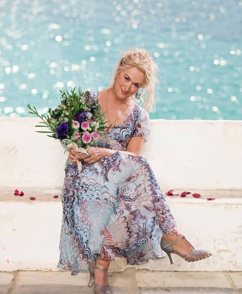 Meryl Streep Movies, Mamma Mia Wedding, Donna Sheridan, Mums Wedding, Julie Walters, 21st Birthday Outfits, Promotional Photos, Sleepover Things To Do, Mama Mia