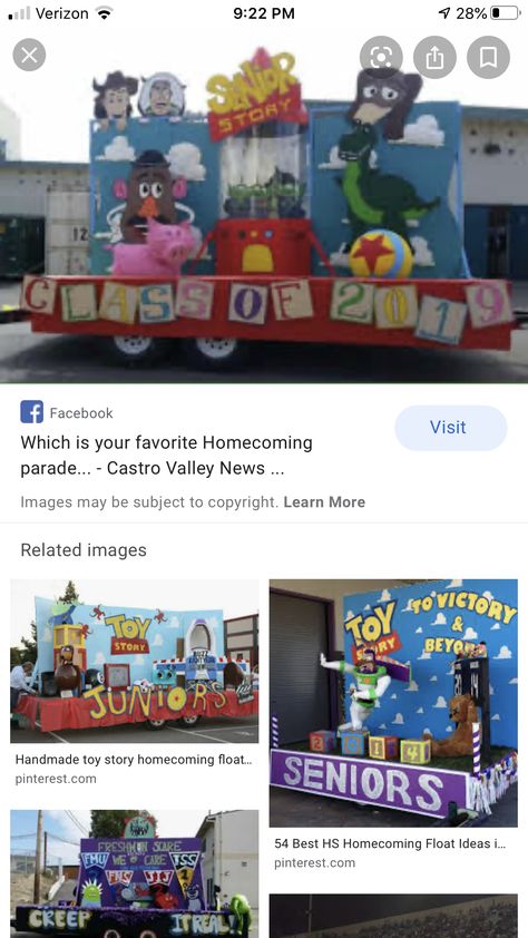 Toy Story Homecoming Float, Toy Story Float Ideas, Toy Story Parade Float Ideas, Toy Story Float, Homecoming 2023, Daycare Projects, Carnival Floats, Senior Hoco, Mardi Gras Float