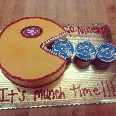 Football, 49ers 49ers Snacks, 49ers Football Party, 49ers Crafts, Super Bowl Apps, 49ers Cake, Superbowl Cake, Superbowl Desserts, Game Day Snacks, Football Food