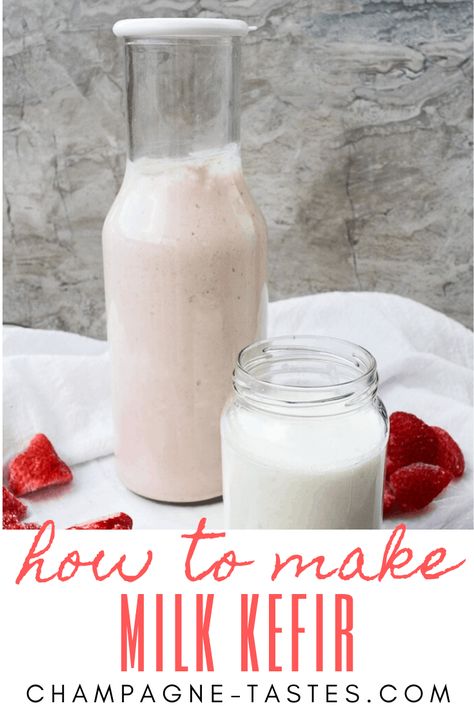 Are you tired of buying store-bought kefir? This step-by-step tutorial will walk you through How to Make Kefir Milk at home-- all the way from the kefir grains to adding flavor! Kefir Milk, Kefir Recipes, Kefir Grains, Milk Kefir, Champagne Taste, Creative People, Kefir, All The Way, Step By Step