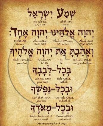 The Shema Israel prayer in Hebrew with translation. #prayer #hebrew #jewish #judaism #shemaisrael #hebrewwords Jewish Values, Hebrew Learning, The Shema, Hebrew Poster, Hebrew Writing, Learning Hebrew, Messianic Judaism, Hebrew Prayers, Deuteronomy 6