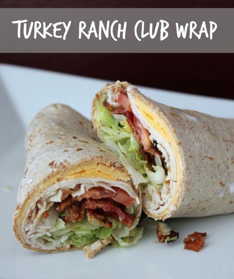 Turkey Ranch Club Wraps. Simple easy  healthy recipe you can throw together in a bout 20 minutes. Less than 5 minutes if the bacon is cooked ahead of time. Yep that's right BACON!! Club Wrap, Low Carb Wraps, Turkey Bacon, Think Food, Wrap Sandwiches, Lunch Snacks, Easy Lunches, Quesadillas, Gumbo