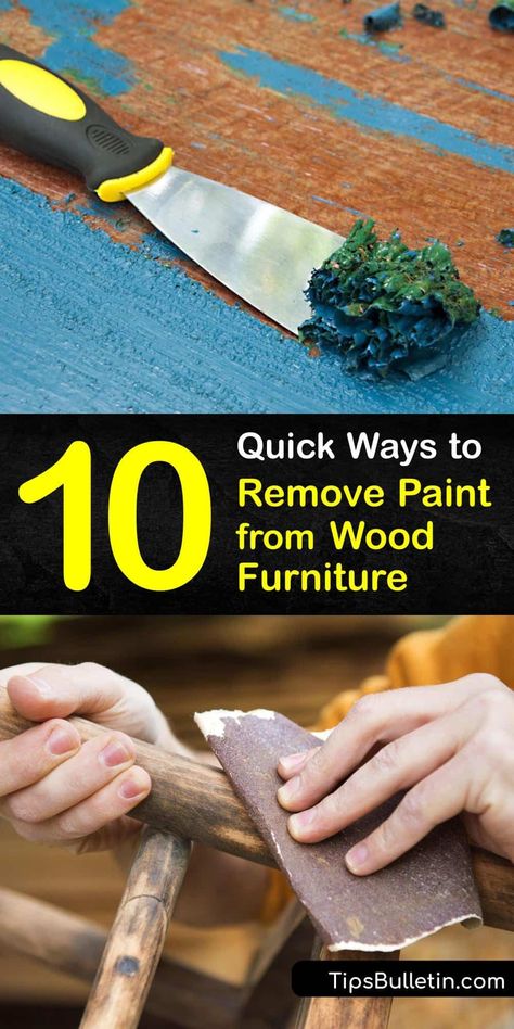 Learn how to restore old wood furniture and remove paint stains with DIY methods. Use acetone or mineral spirits to clean away spills and a heat gun, paint stripper, and scraper to remove old paint. #howto #remove #paint #wood #furniture Remove Scratches From Wood, Stripping Paint From Wood, Removing Paint From Wood, Old Wood Furniture, Scratched Wood, Remove Paint, Halloween Board, Stripping Paint, Forest Home