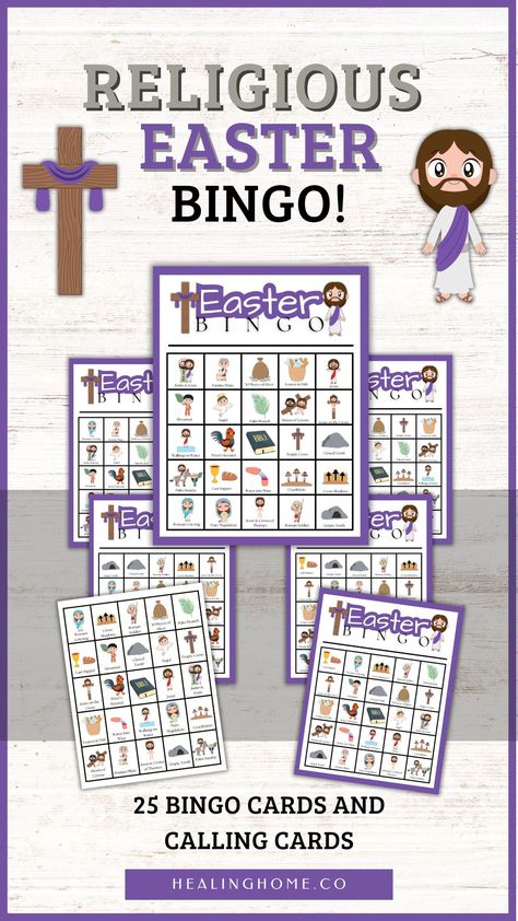 Free Religious Easter Bingo Printable! Christian Bingo, Bible Bingo, Easter Bingo Cards, Easter Bingo, Easter Games For Kids, Easter Sunday School, Easter Gathering, Christmas Reading, Easter Printable