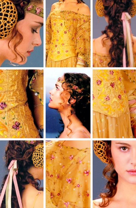 Padme Amidala Yellow Dress, Padme Meadow Dress, Padme Amidala Picnic Dress, Padme Picnic Dress, Padme Yellow Dress, Padme Inspired Outfits, Padme Disneybound, Padme Amidala Dress, Padme Amidala Outfits