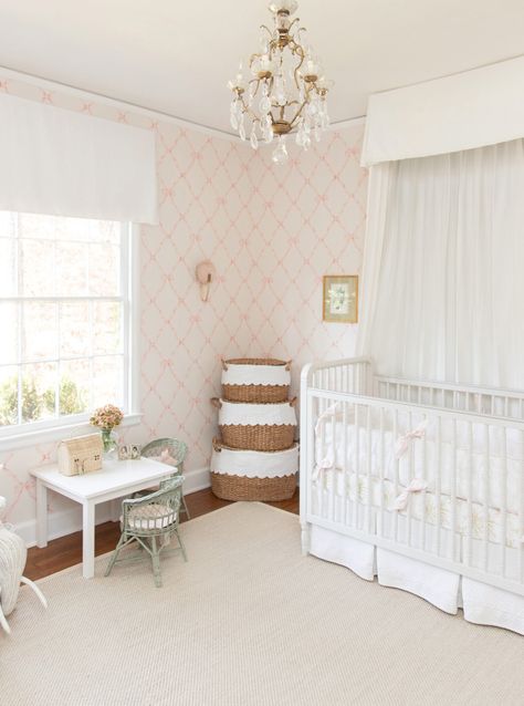 Girl Nursery Pink, Traditional Nursery, Classic Nursery, Glam Pad, Big Girl Bedrooms, Girl Nursery Room, Nursery Room Inspiration, White Nursery, Pink Nursery