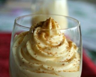 Egg Nog Mousse with Gingersnap Crumbles Balanced Recipes, Kids Drinks, Eggnog Recipe, Egg Nog, Christmas Foods, Fruit Salads, Ginger Snap Cookies, Ready For Christmas, Cream Puffs