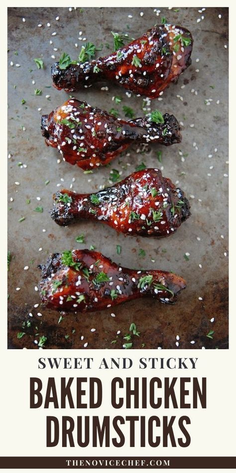 Sticky Chicken Drumsticks Baked, Asian Chicken Legs Recipes, Chicken Drumstick Recipes Oven, Chicken Drumsticks Recipes, Sticky Chicken Drumsticks, Drumstick Recipes Oven, Asian Glaze, Chicken Legs Recipes, The Best Baked Chicken