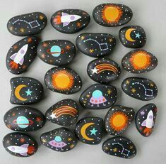 Science Themed Party, Space Watercolor, Planet Painting, Alien Party, Science Decor, Sistem Solar, Space Rocks, Space Birthday Party, Rock Hand