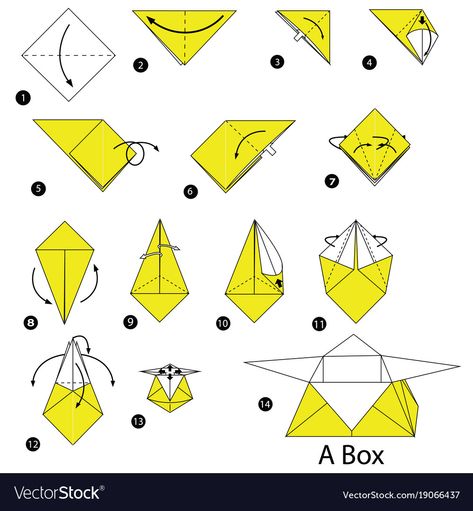 Printable Origami Instructions, Origami Box Instructions, Origami Box With Lid, Origami Box Easy, Origami Box Tutorial, Origami Cube, Paper Cube, Hexagon Box, Origami Love