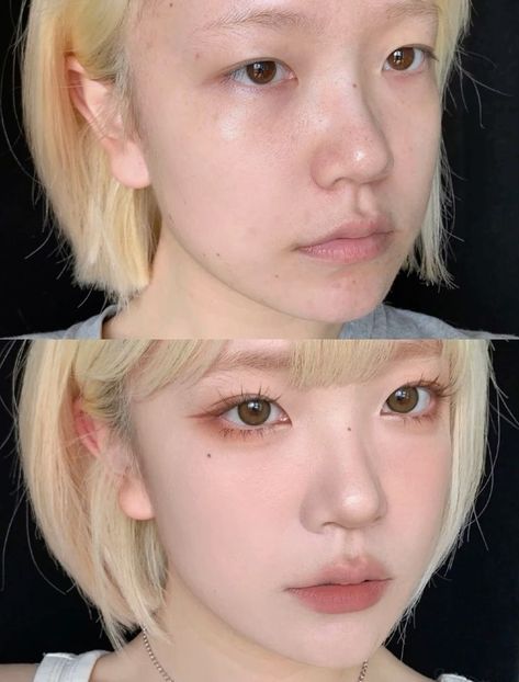 Douyin Makeup Before And After, Makeup Transformation Before And After, A Daily Routine, Makeup Before And After, Learn Makeup, Oval Face Hairstyles, Makeup Tut, Ethereal Makeup, Makeup Transformation