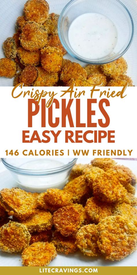 Get ready for a crispy and tangy snack that will have you hooked! These air-fried pickle chips are a healthier alternative to traditional deep-fried pickles. With their perfectly seasoned coating and crunchy texture, they are a crowd-pleasing appetizer or a satisfying snack that will leave you wanting more. Deep Fried Pickle Chips, Healthy Fried Pickles, Air Fried Pickles, Healthy Salty Snacks, Fried Pickle Chips, Deep Fried Pickles, Pickle Chips, Appetizers Easy Finger Food, Fried Pickles