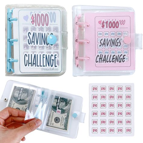 Features: 【MINI BUDGET BINDER】 Mini saving challenge binder, make saving more fun and let the saving begin! With this, my spendthrift kids finally know how to save, get your family to take action too! 【MONEY SAVING】The mini 25 envelope 1000$ challenge flipchart offers a unique and effective solution for easy money saving. This new method for anyone looking to easily achieve their financial goals. 【25 PAGES】The binder is divided into 25 pages and designated $40 at a time for a total of $1,000 in savings, perfect for anyone looking to save money.The mini money saver can be reused! 【EASY TO CARRY】Achieve your savings goals easily with our envelope wallet. The wallet is compact in size so you can carry it with you. With this easy to use money saving binder, you can keep track of your savings w Mini Saving Challenge, Money Saving Binder, Saving Binder, Mini Money, Savings Goals, Budget Book, Saving Challenge, Envelope Wallet, Budget Binder