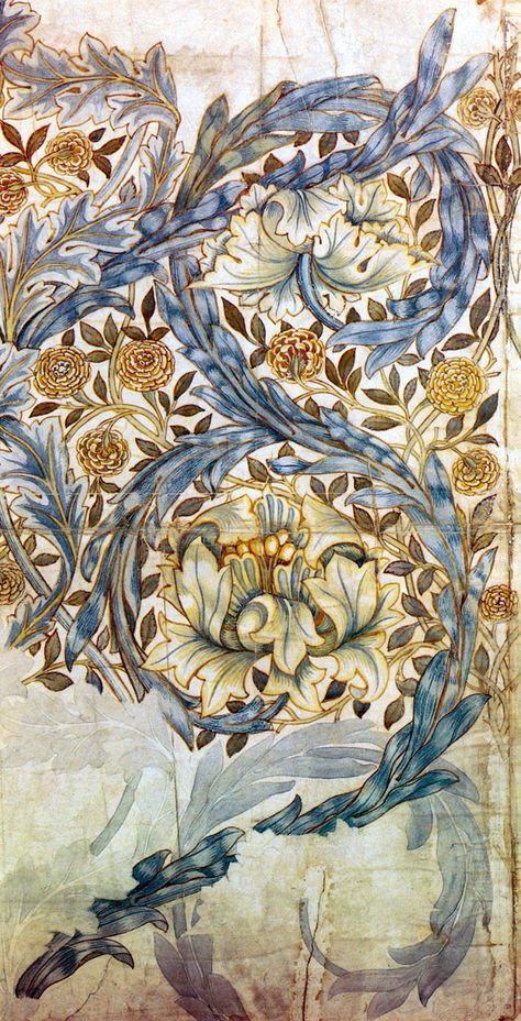 African Marigold, William Morris Patterns, William Morris Art, William Morris Designs, Pre Raphaelite, Arts And Crafts Movement, Vintage Wallpaper, Art Google, Surface Pattern Design