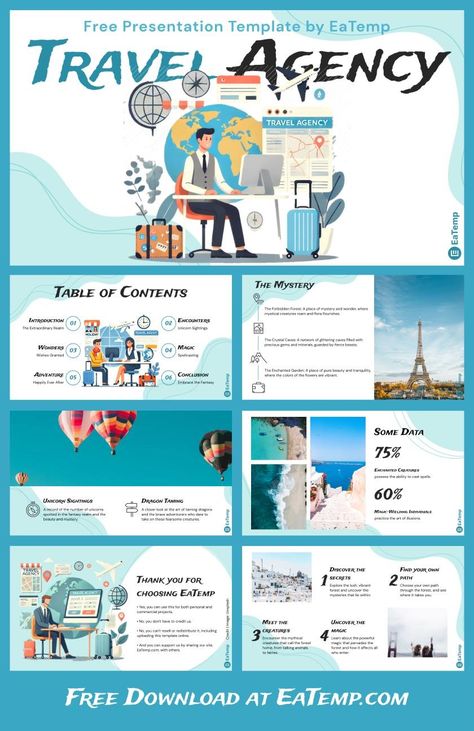 Travel Agency 13 Agency Presentation, Coffee Shop Business Plan, Autobiography Books, Elegant Template, Project Presentation, Google Slides Theme, Modern Pictures, Book Report, Business Templates