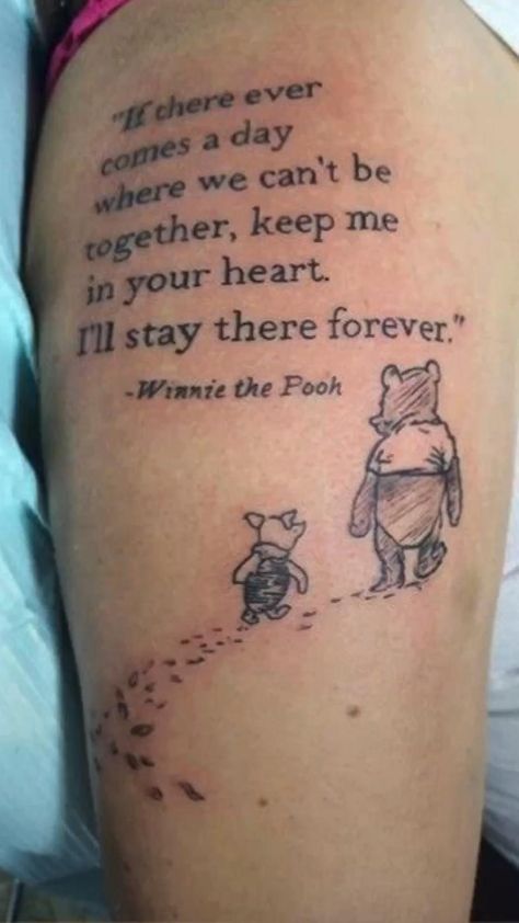 Deep Meaningful Tattoos, Winnie The Pooh Tattoo, Pooh Tattoo, Memorial Tattoo Quotes, Tattoos For Women Meaningful, In Loving Memory Tattoos, Meaningful Tattoo Quotes, Remembrance Tattoos, Tattoo For Son