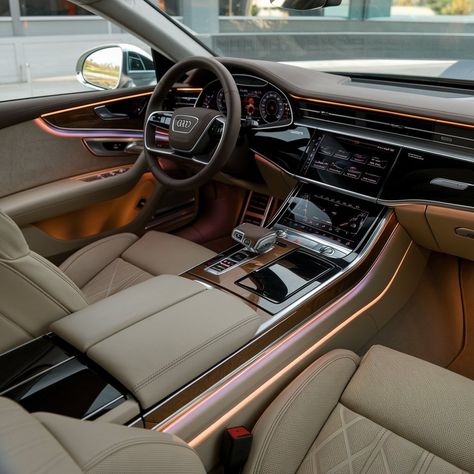 A8 Audi, Audi Interior, Luxury Sedan, Car Interiors, Audi A8, Nice Cars, Prayer Board, Performance Cars, Car Photography