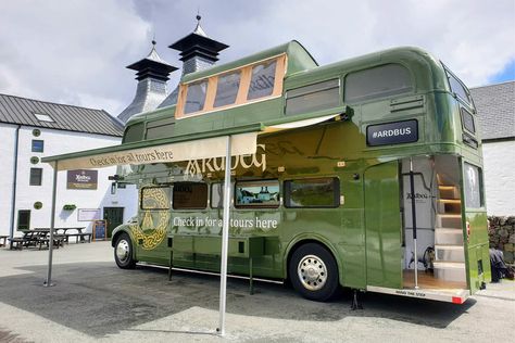 Bus Restaurant, Wiking Autos, Bus Business, Mobile Restaurant, Converted Bus, Bmw E9, Isle Of Islay, Bus Art, Ticket Office