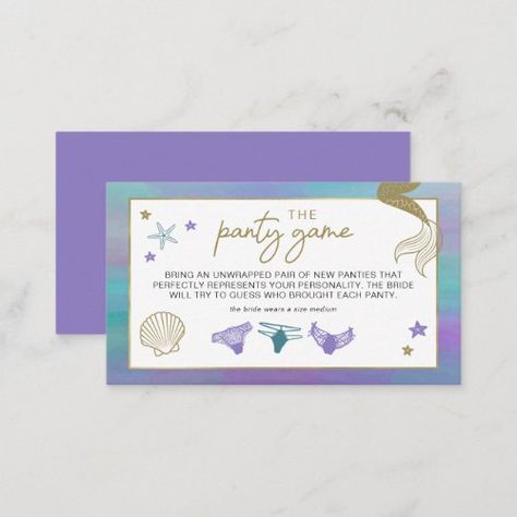 SIREN Mermaid Beach Bachelorette Panty Game Card for $0.30 - Bachelorette Card Bachelorette Crafts, Bachelorette Card, Mermaid Bachelorette Party, Mermaid Bachelorette, Game Ticket, Bachelorette Party Supplies, Siren Mermaid, Beach Bachelorette, Bachelorette Invitations