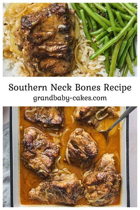 Baked Neck Bones Recipe, Beef Neck Bones Recipe Slow Cooker, Neckbones Recipe, Neckbone Recipe, Beef Neck Bones Recipe, Pork Neck Recipe, Neck Bones Recipe, Pork Neck Bones Recipe, Offal Recipes