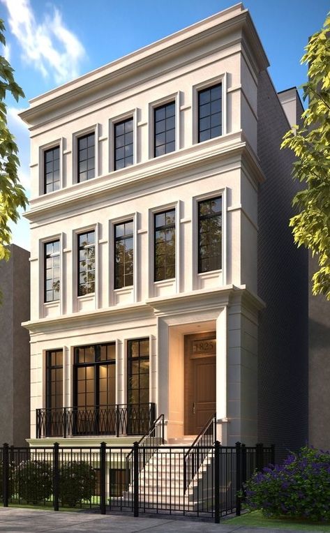 Townhouse Development, Brownstone Homes, Character Homes, Classic Facade, Townhouse Exterior, Luxury Townhouse, Apartments Exterior, Town Houses, Facade Architecture Design