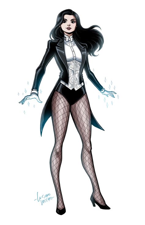 Zatanna Dc Comics, Zatanna Zatara, Dc Costumes, Dc Comics Collection, Dc Comics Women, Superhero Suits, Justice League Dark, Univers Dc, Female Superhero