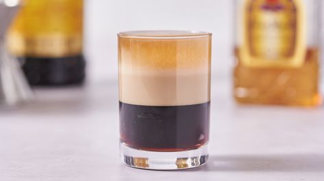 Look beyond the name and devour this delicious, layered, and oh-so potent shooter. Duck Fart Cocktail, Yummy Shots, Baileys Irish Cream Coffee, Irish Cream Coffee, Shots Alcohol, Irish Cream Liqueur, Duck Bill, Baileys Irish, Cream Liqueur