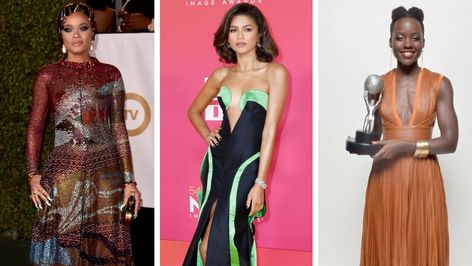 Andra Day, Orange Gown, Red Carpet Makeup, Naacp Image Awards, Danielle Brooks, Lupita Nyong'o, Queen Latifah, Gabrielle Union, Celebrity Red Carpet