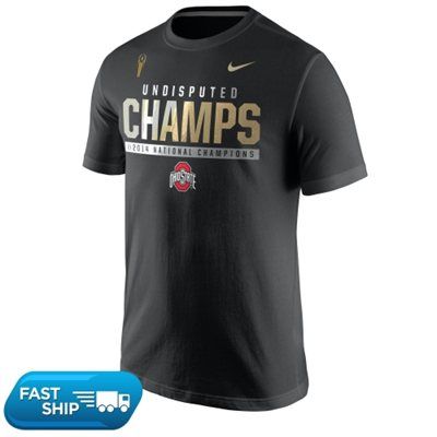 Ohio State National Champions T-shirts. Kids and Adults.. From baby sizes to big and tall adult. Ohio State College, Ohio State Outfit, Baseball Ticket, College Football Playoff, Ohio State Buckeyes, Ohio State, Football Shirts, College Football, Black Nikes