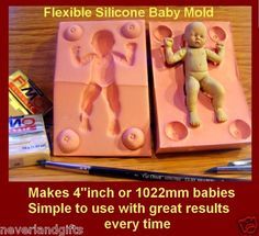 Silicone Doll Molds, Baby Mold, Bb Reborn, Silicone Baby Dolls, Sculpey Clay, Clay Baby, Silicone Dolls, Polymer Clay Dolls, Tiny Dolls