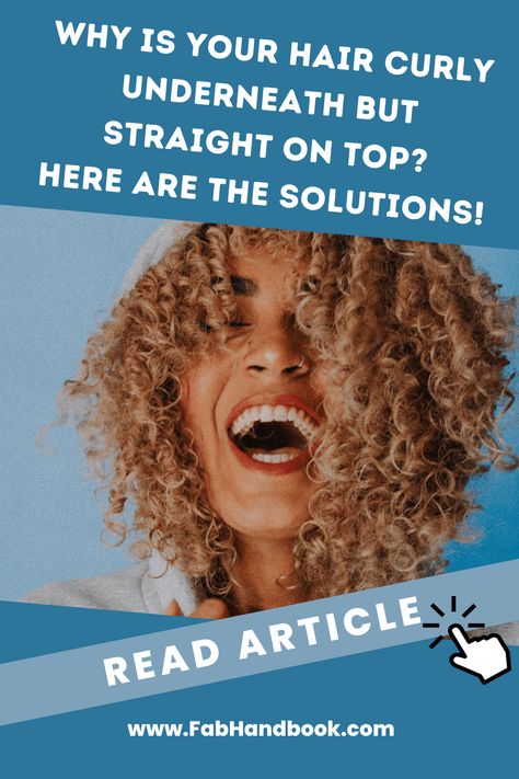 Do you feel like your hair has a mind of its own? Let's look at the science behind why you may have curly hair underneath & straight hair on top! Straight Hair On Top Curly Underneath, Straight On Top Curly On Bottom Hair, Is My Hair Curly, What Haircut Should I Get, Hair Fixing, Top Hairstyles, Flat Hair, Head Hair, Frizzy Hair