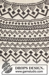 Maglia Fair Isle, Magazine Drops, Norwegian Sweater, Fair Isle Knitting Patterns, Colorwork Knitting, Drops Patterns, Knitting Instructions, Free Knitting Patterns, Black Ice