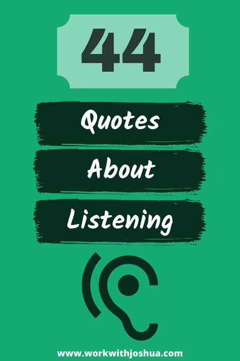 Here are 44 inspiring quotes about listening. A Listener Needs A Listener Too Quotes, Quote About Listening, Quotes On Listening, Quotes About Listening To Others, Quotes About Listening, Listen Quotes, Listening Quotes, Listen And Speak, Joseph Prince