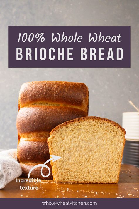 This 100% whole wheat brioche dough is easy to make and can be used for a variety of breads, from sandwich bread, dinner rolls, and hamburger buns to cinnamon rolls. And even donuts. It is light and fluffy with a slightly sweet and buttery flavor. Not only does it make super soft bread, it also stays fresh days. Bread Dinner, Brioche Dough, Cinnamon Swirl Bread, Healthy Bread Recipes, Soft Bread, Whole Grain Flour, Yeast Bread Recipes, Swirled Bread, Brioche Bread