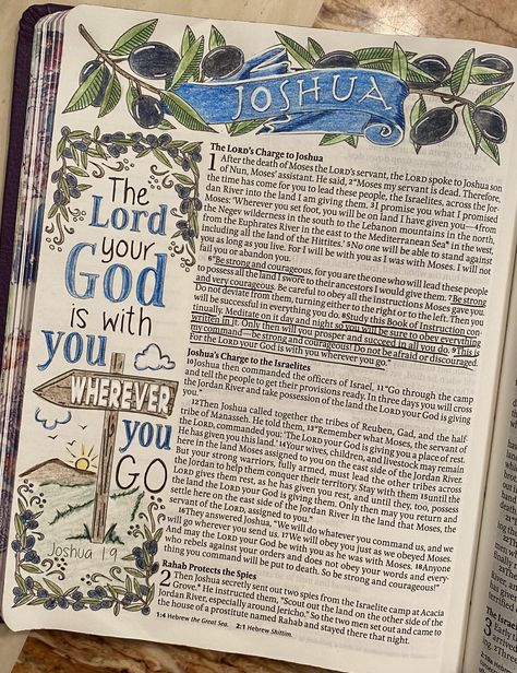 Joshua 24:15 Craft Kids, Joshua 1:9, Joshua 1:7-9, Joshua Bible Journaling, Joshua 10:25, Joshua 24:15 Printable, Joshua Bible, Be Strong And Courageous Joshua 1:9, Journal Bible Quotes