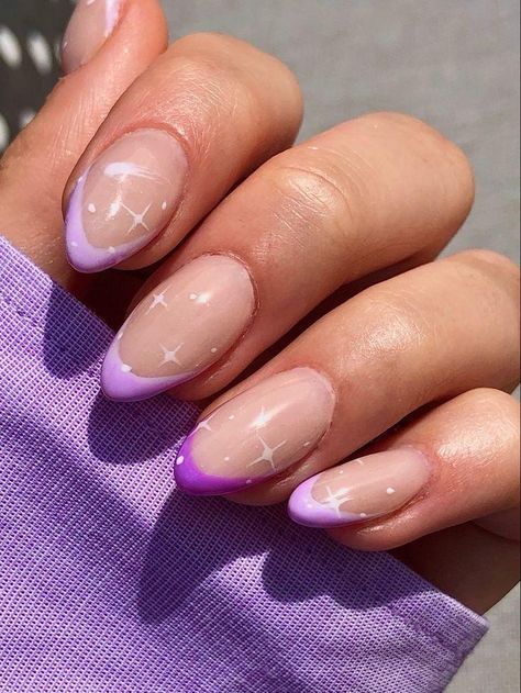 Nail Summer 2022, Nail Summer Designs, Purple Almond Nails, Nails Summer 2023, Nail Summer, 2023 Nail, Purple Acrylic Nails, Summer Designs, Purple Nail Designs